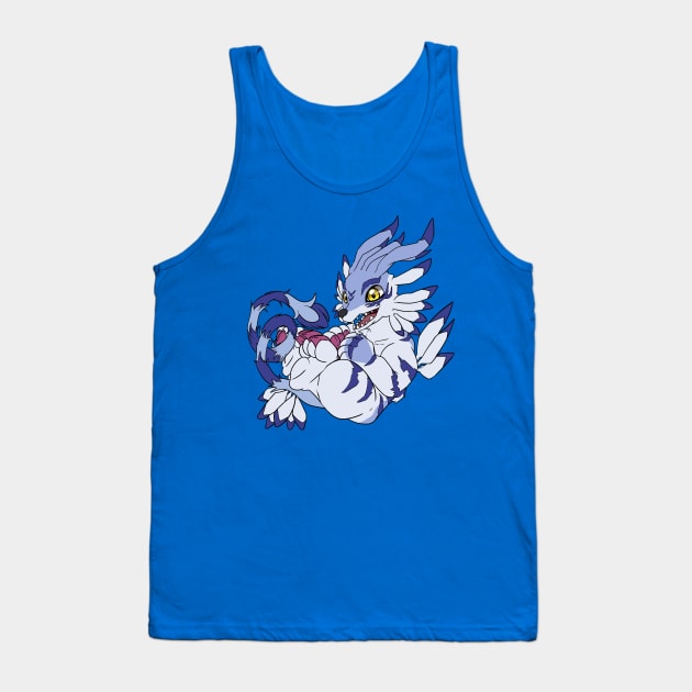 Garurumon Chibi Tank Top by kelsmister